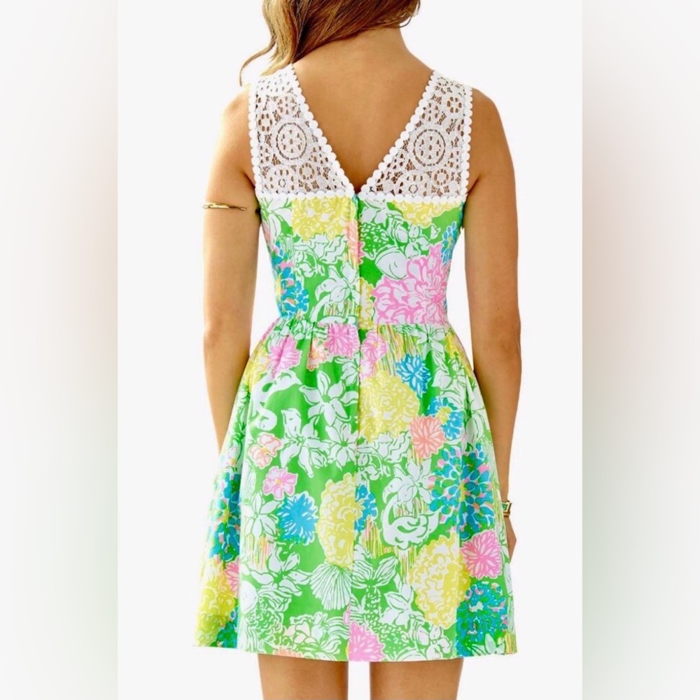 Lilly Pulitzer Reagan Dress Hibiscus Stroll - Picture 3 of 16